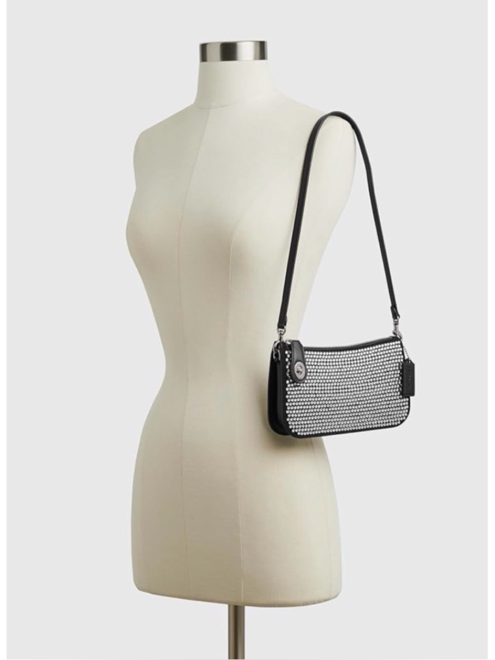 COACH Penn Shoulder Bag With Crystal, BLACK - Picture 15 of 15